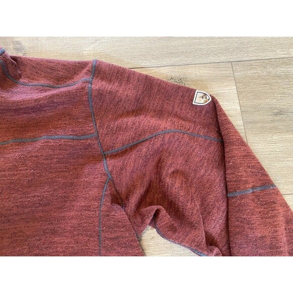 Kuhl Ryzr Fleece 1/4 Zip Pullover Sweater Men's Size Small Brown Rust Jacket - Picture 3 of 9